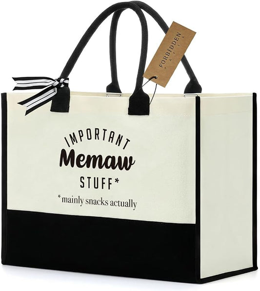 FORBIDDEN PAPER Gifts Tote Bag Important Stuff Tote Gift Gifts Birthday for Shopping Bag Grocery Bag Utility Tote