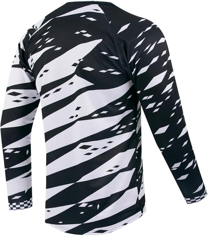 Youth Dirt Bike Jersey, Kids Mountain Bicycle Shirt Long Sleeve Powersports Children Downhill Jerseys for Big Kids