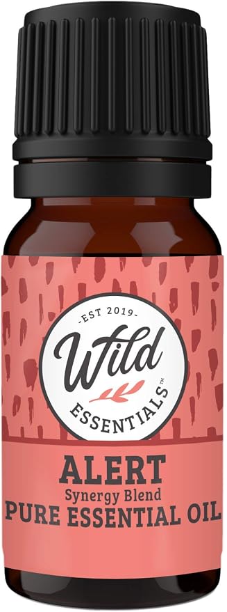 Wild Essentials Black Bat Essential Oil Car Vent Diffuser Kit – 316L Stainless Steel Locket, Rubber-Coated 4-Way Clip, 8 Color Pads (22mm), 25mm – Includes Alert & Inner Calm (2 x 10ml)