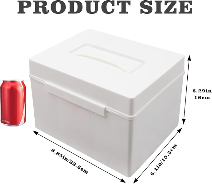 White Plastic Tampon Holder, Bathroom Organizer with Handle, Feminine Product Organizer, Tampon Case