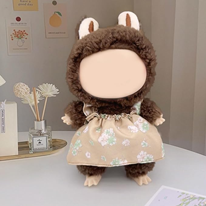 17cm Doll Clothes Set (No Doll) –5-Pack Handmade Outfits with Accessories for 6.7” Dolls, Premium Cotton Clothing with Gift-Ready Packaging, Perfect for Dress-Up and Collectors (FH5, 5)