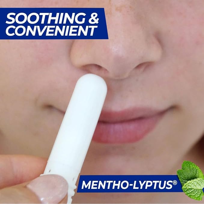 HALLS Nausea Relief Nasal Stick – Breathe Mentho-Lyptus, 100% Pure Essential Oils, Aromatherapy Nasal Stick for Sinus Relief, Stress & Craving Management, Mentho-Lyptus Scent, 2-Pack, Non-Medicated