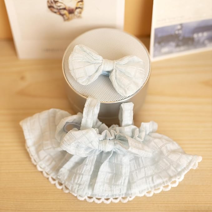 CALEMBOU Plush Doll Clothes, 6.7 Inches Cute Bow Tie Doll Clothes for Plush Doll, Kawaii Doll Accessories Toys Gifts for Girls(Only Clothes) (Blue)