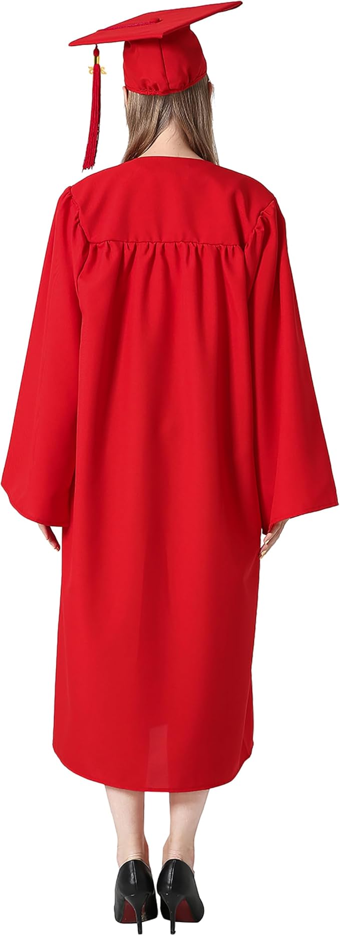 GraduationMall Matte Graduation Gown Cap Tassel Set 2025 for High School and Bachelor