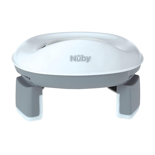 Nuby On-the-Go Portable Potty Seat - Collapsible Travel Toilet Seat for Boys and Girls 18+ Months - Includes Storage Bag and Disposable Liners - Toddler Potty Training Toilet