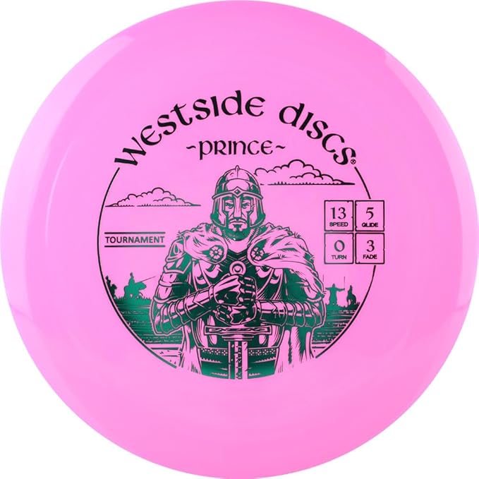 Westside Discs Tournament Prince Disc Golf Distance Driver | Overstable High Speed Driver | Premium Tournament Plastic w/Extra Grip | Strong Fade & Big Distance | 170-175g