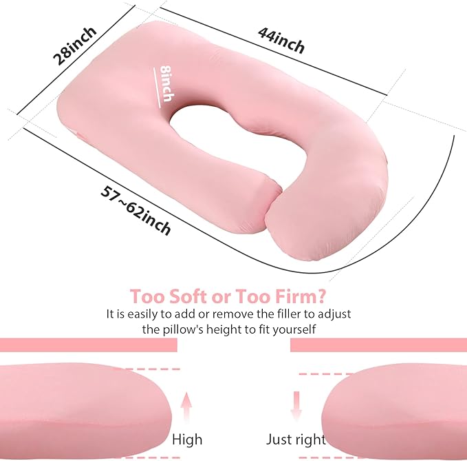 Victostar Pregnancy Pillow,57 inches U Shaped Maternity Pillow with Removable Cover Full Body Pillow Support for Back, HIPS, Legs, Belly