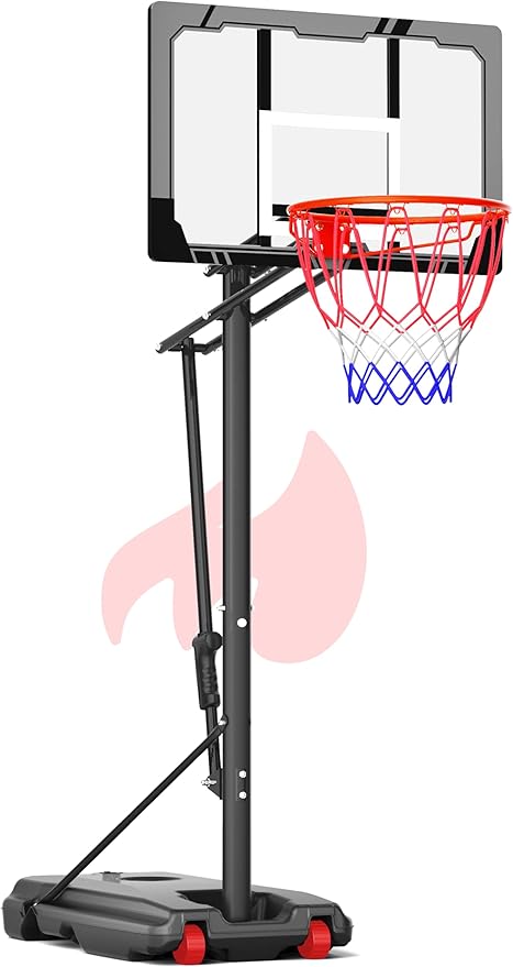 Basketball Hoop Outdoor with 33 Inch Shatterproof Backboard, Portable Basketball Goal System