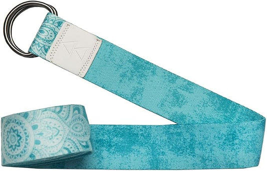 yogadesignlab | The Yoga Strap | Luxurious, Extra Long, Super Soft, Eco Printed | Studio Quality, Adjustable | Safely Stretch Further and Hold Longer | 8 ft Long
