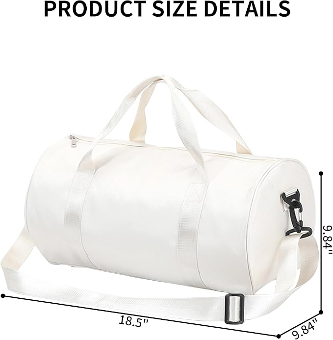Small Gym Bag for Women Small Duffle Bag with Wet Compartment Sport Bags Gym Tote Bag for Workout Yoga Swimming Dance (Gray(wet pocket))