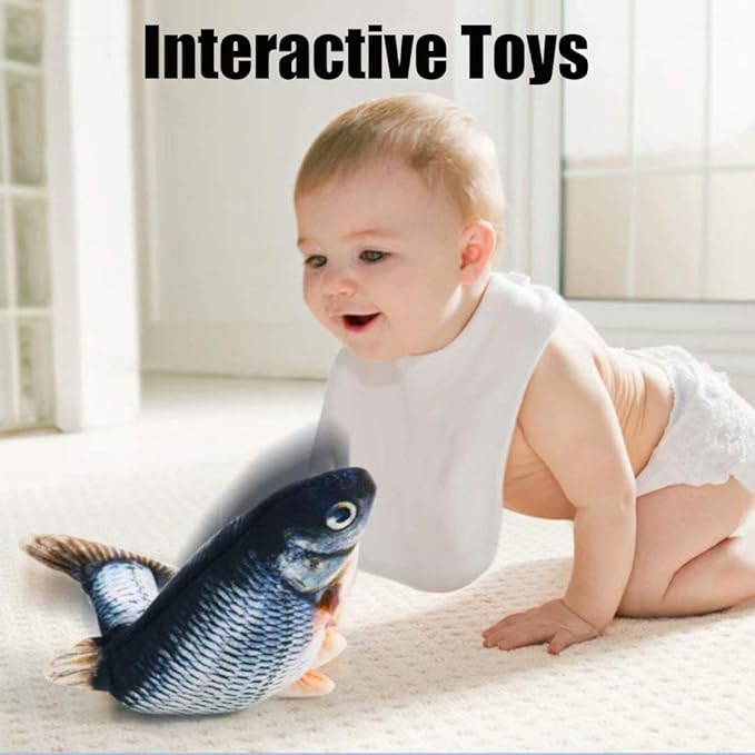 Electric Moving Fish Interactive Plush Toys