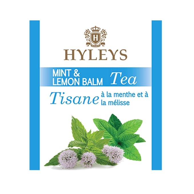 Hyleys Sleep Lemon Balm Herbal Tea - Relaxing Evening Blend, Caffeine-Free, 100% Natural, Non-GMO, Gluten-Free, Dairy-Free, Sugar-Free, Decaf - 25 Tea Bags