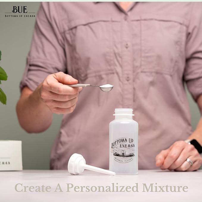 BUE Reusable Enema Bottle -10oz BPA-Free. Bottoms Up Enemas
