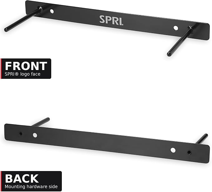 SPRI Hanging Exercise Mats for Gyms, Closed-Cell Foam Yoga & Fitness Mats with Grommets, Thick Workout Mats for Studios & Group Fitness Classes, Wall Rack Mat Holder Storage, Black