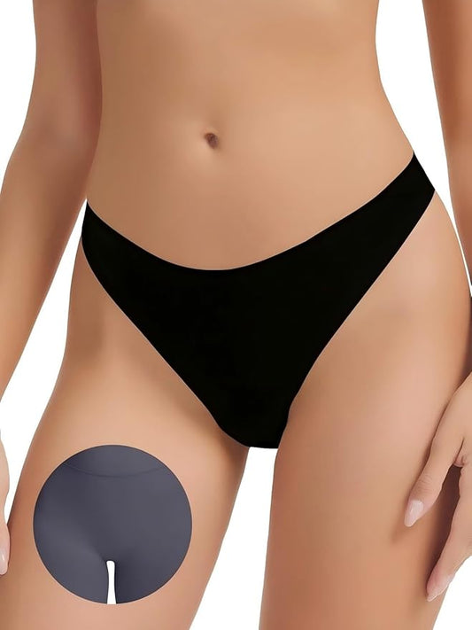 Seamless Camel Toe Thongs for Women Invisible Thong Panty Liners No Show Camel toe G-Strings Workout Underwear