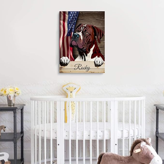 Custom Wooden Jigsaw Puzzles with Your Dog's Name on Bordeaux Great Dane Art Print - 300 500 1000PCS Puzzles Game and Home Wall Decor