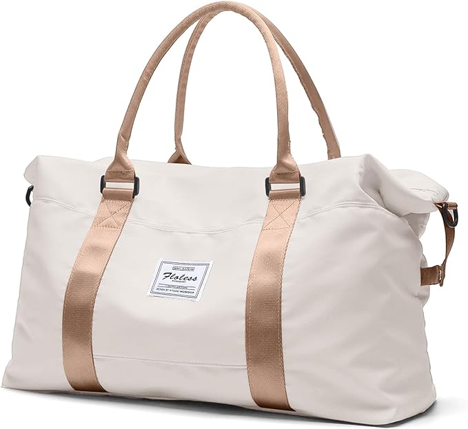 Travel Duffel Bag, Carry On Overnight Weekender Bags for Women | Travel Bag with Wet Pocket & Trolley Sleeve, For Spirit Airlines 18x14x8 Personal Item Bag