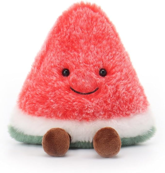 Apricot Lamb Toys Food Plushies Plush Fresh Watermelon Stuffed Fruit Soft Cuddly Perfect for Child
