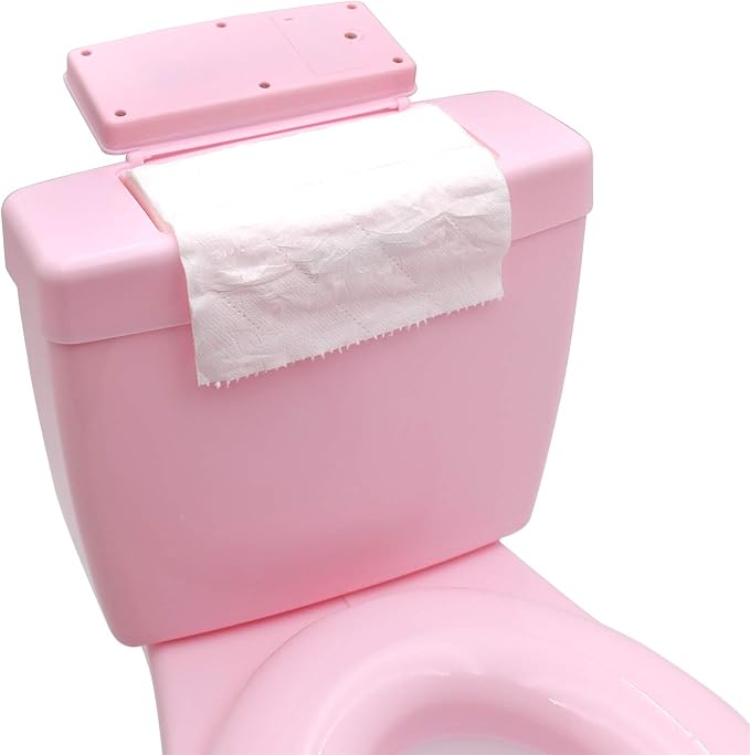 SMT- Baby Kids Portable Pink Realistic Toddler Potty Training Toilet w/Flushing Sound Baby Chair Seat Kid [P/N: ET-BABY004-PINK]