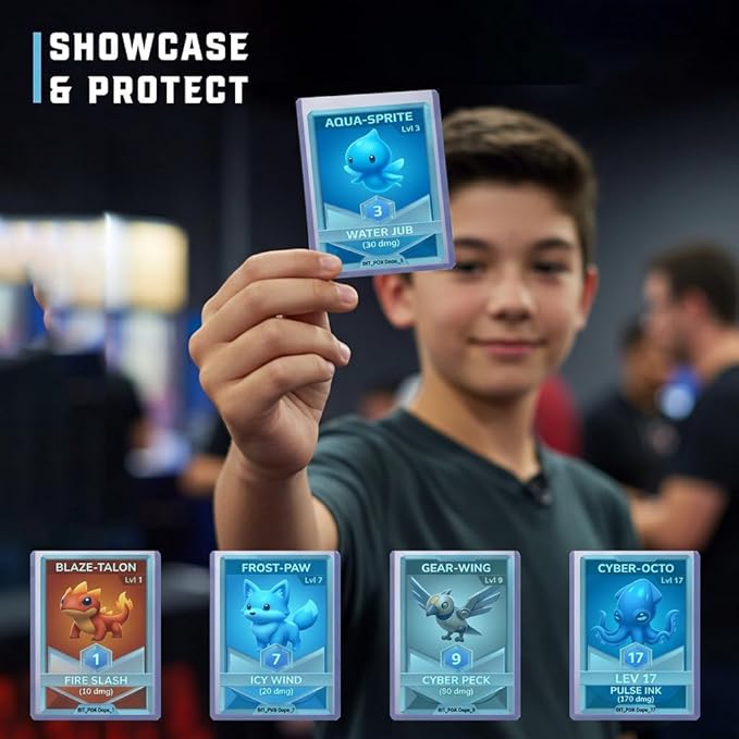 CardGuard 3" x 4" Clear Regular TopLoaders for Cards with Sleeves, 50 Count – Durable & Acid-Free Premium Protection for Pokémon, YuGiOh, MTG, TCG, Game & Sports Cards