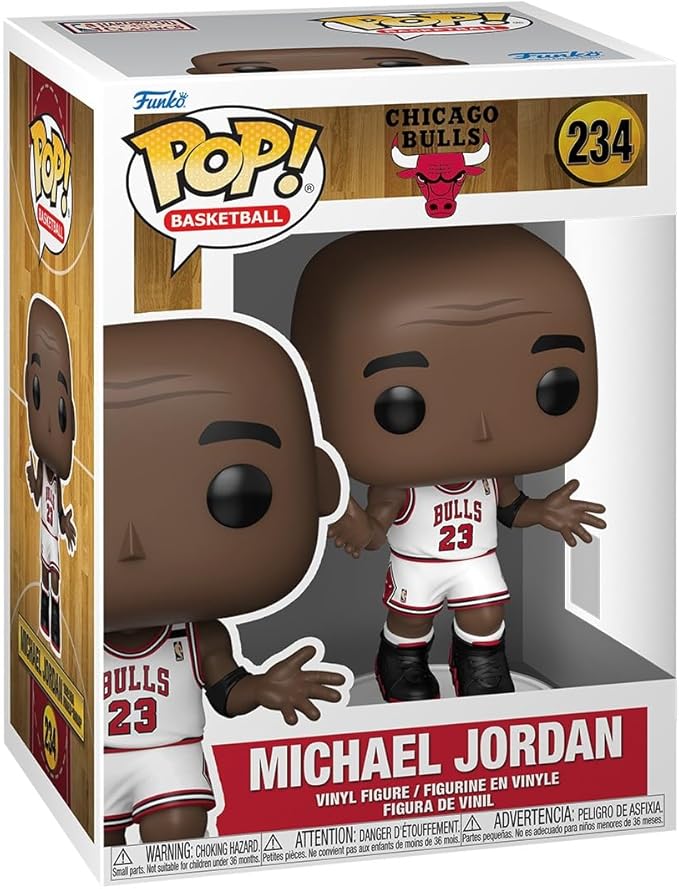 Funko Pop! NBA: Bulls - Michael Jordan - (Shrug) - NBA Legends - Collectable Vinyl Figure - Gift Idea - Official Merchandise - Toys for Kids & Adults - Sports Fans - Model Figure for Collectors