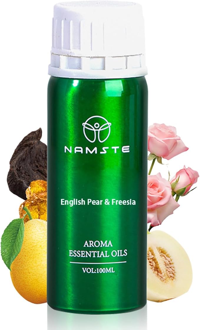 Diffuser for Essential Oil Blend - English Pear & Freesia 3.38 Fl Oz | Premium Essential Oils for Diffusers & Humidifiers for Home (Pear, Freesia, Rose, Musk)