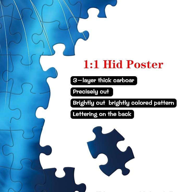 Jigsaw Puzzles 1000 Pieces for Adults - Challenging Fun Puzzles Stunning Art Wall Decor, Gift for Adult Puzzle Lovers, Blue Aura C0821