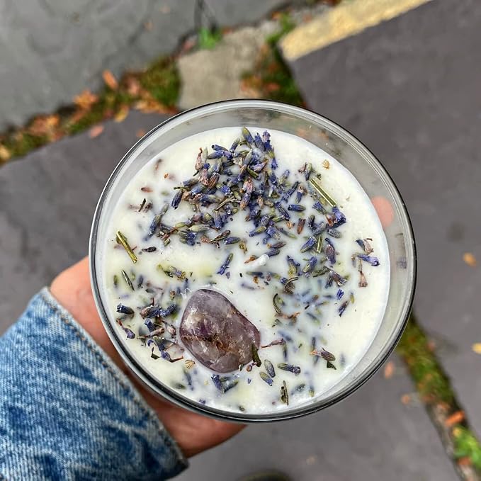 Candlestock Handmade Healing Aromatherapy Natural Soy Wax Lavender and Sage Essential Oils Scented Jar Candle