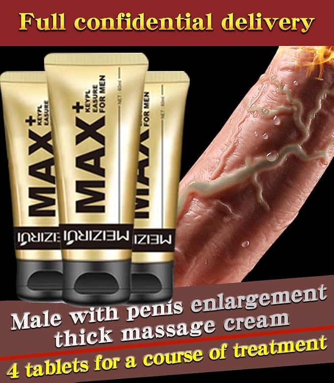 Max+ Extra Strength MEIZIRUI Gel Cream Oil – Herbal Massage Solution for Men’s Wellness, Recovery & Enlargement Care