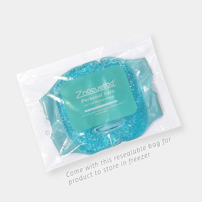 Cold Face Eye Mask Ice Pack Reduce Facial Puff, Dark Circles, Gel Hot Heat Cold Compress Pack, Face SPA Gift for Woman Sleeping, Pressure, Headaches, Skin Care, Post Laser Cosmetic Care[Blue]
