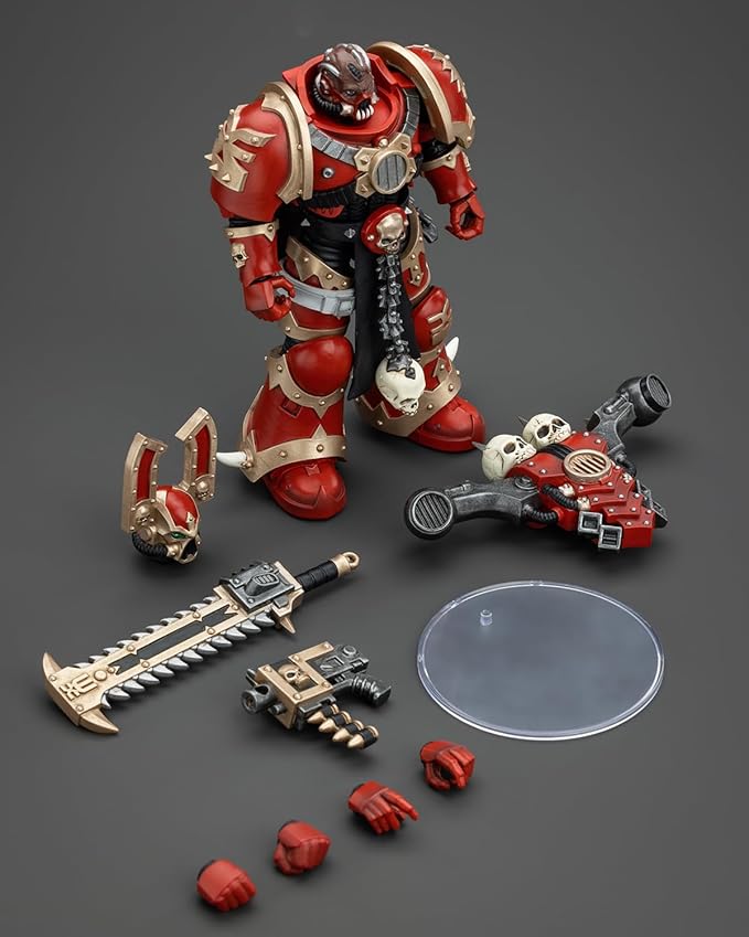 Pipigirl JoyToy GW 40K Genuine License 1:18 Action Figure, World Eaters Khorne 6, 4.96 inch Collectible Action Figures Sets