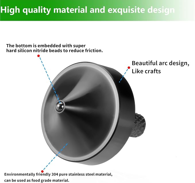 CHEETOP12PCS Stainless Steel Spinning Top, Precision Mini Desktop Gyroscope, Kill Time Reduce Stress ADHD Toys, Perfect Balance Gyro (12PCS Black+Silver+Iridescent, Style 1+2+3+4)