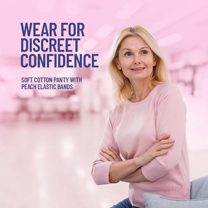 ProCure Women’s Protective Panty - Washable & Reusable Incontinence Underwear, XL (43-45 in Hip), Cotton Panty with Liner Pocket - 1 Each