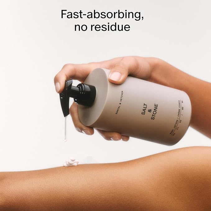 Salt & Stone Body Lotion for Women & Men | Neroli & Basil | Hydrates, Nourishes & Softens Skin | Restores Dry Skin | Fast-Absorbing | Cruelty-Free & Vegan | 15.2 fl oz