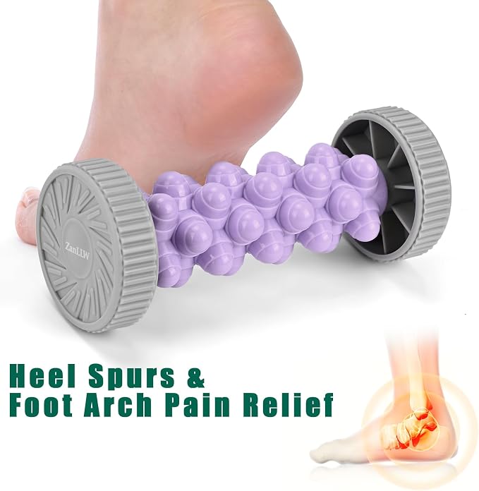 ZanLLW Foot Roller for Plantar Fasciitis Relief, Manual Deep Tissue Foot Massager for Circulation and Pain Relief, Reflexology Trigger Point Therapy Feet Massage Roller Tool for Arch or Heel Recovery