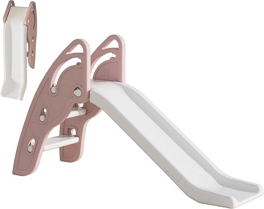 Toddler Slide Large Play Climber Slide PlaySet with Extra Long Slipping Slope Indoor Slide Kids Slide Toddler Playground Toddler Slide Outdoor Toys for Toddlers (Pink)