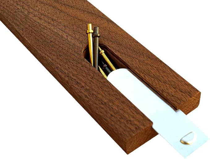 Alex Cramer Cabin Club Classic Domino Set with Black Walnut Case - Premium Quality 28 Indestructible Double-Six Dominoes (Domino Set with Personalized Brass Plate)