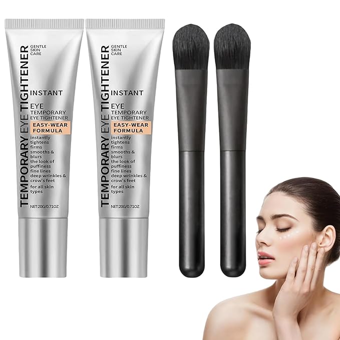Perfection Eye Tightener, Instant Firming Primer with Hyaluronic Acid & Vitamin E, Lightweight Easy-Wear Formula for Fine Lines & Wrinkles, Ultimate Lift & Smooth Finish (2 Pack)