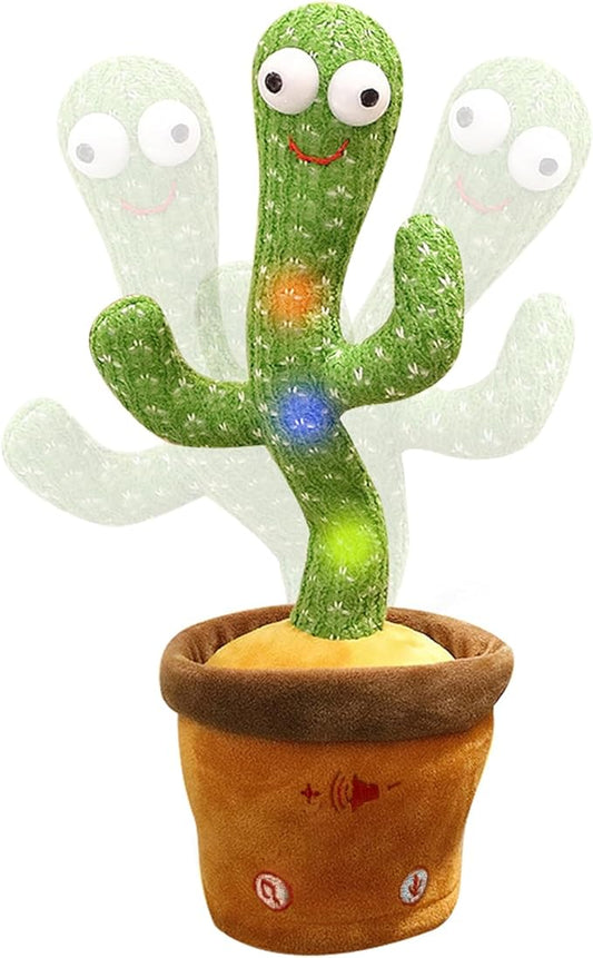 Dancing Talking Cactus Baby Toy for 3 4 5 6 7 8 9 10 11 12 Babies Boy 3-6 6-12 Singing Cactus 9-12 12-18 Repeat What You Say 36 Months Old Music PlushToys 1st Birthday Gifts