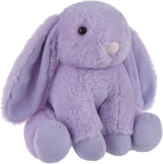 Apricot Lamb Toys Plush Purple Bunny Rabbit Stuffed Animal with Fluffy Soft Ears (Purple Bunny, 8 Inches)
