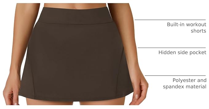 Womens Tennis Skirt Crossover High Waisted Skort with Pockets Shorts | Athletic Skirts for Golf Running Workout Pickleball, Aesthetic Activewear, Sporty Athleisure Style
