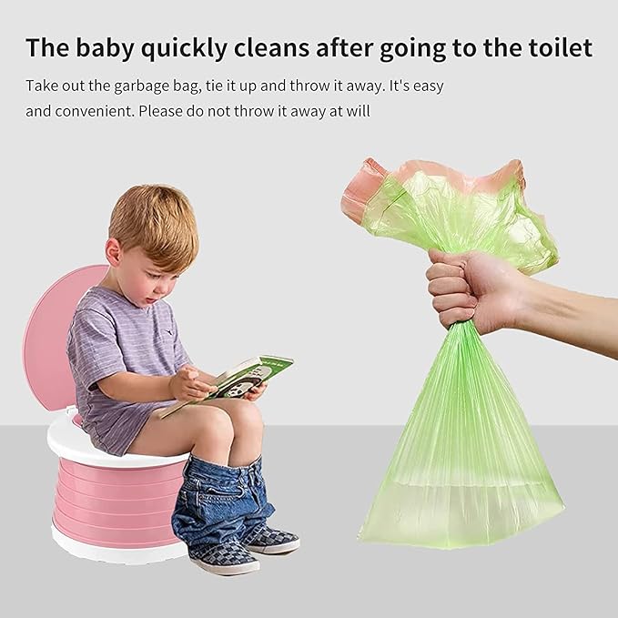 portable, foldable potty seat for toddler, Training Toilet Seat Emergency Toilet for Car, Camping, Outdoor, indoor (pink, small)