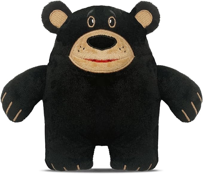 The Tooth Brigade Tooth Fairy Pillow | Stuffed Plush with Large Pocket Mouth for Lost Teeth, Treasures, Prizes - Fun and Interactive Plush, Perfect Kids, Boys, & Girls Gift (Acorn Black Bear)
