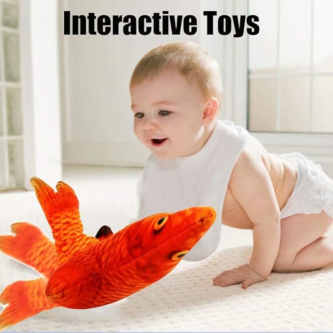 Electric Moving Fish Interactive Plush Toys