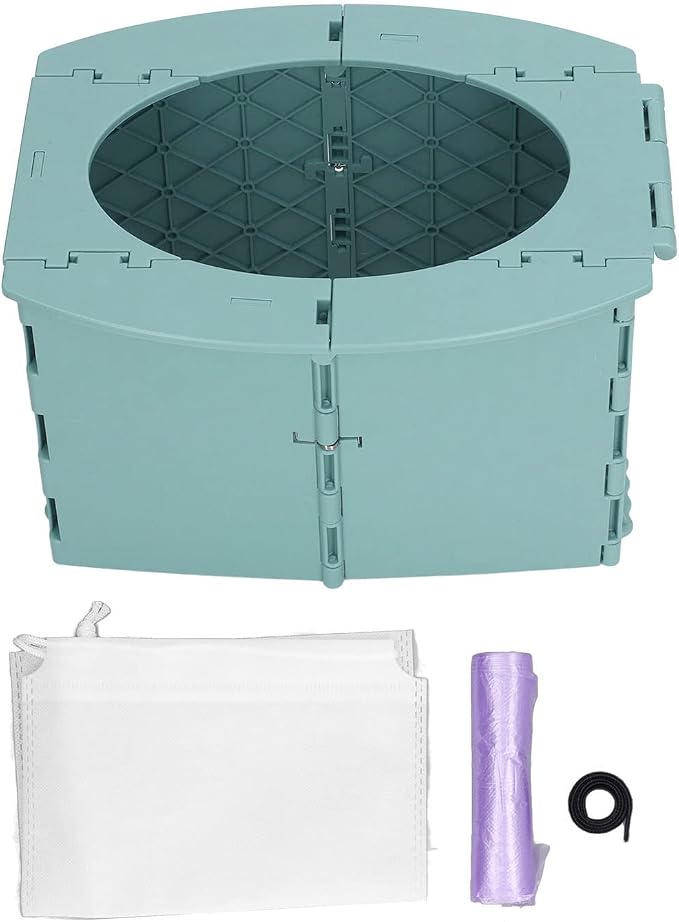 KIMISS Foldable Portable Toddler Potty - Travel & Camping Baby Toilet for Easy on Long Drives (Green)