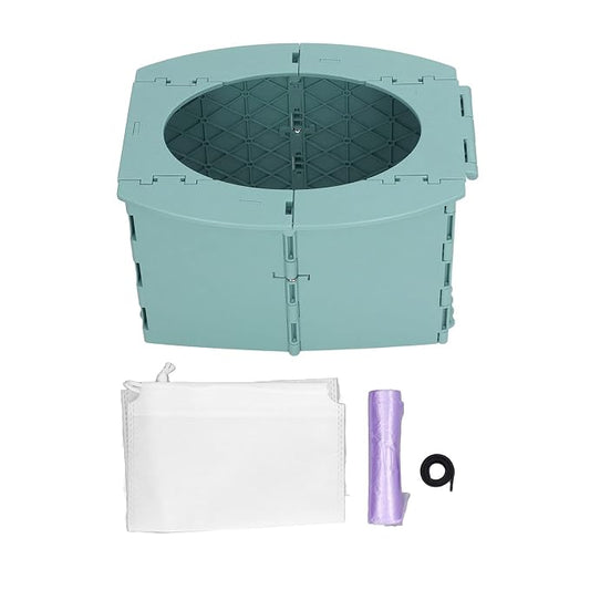 ZJchao Car Potty for Toddler, Portable Toilet Seat Lightweight Foldable Toddler Potty Toilet Urinal Training Chair Travel Chamber Pot for Travel Camping And Outdoor Use (Green)