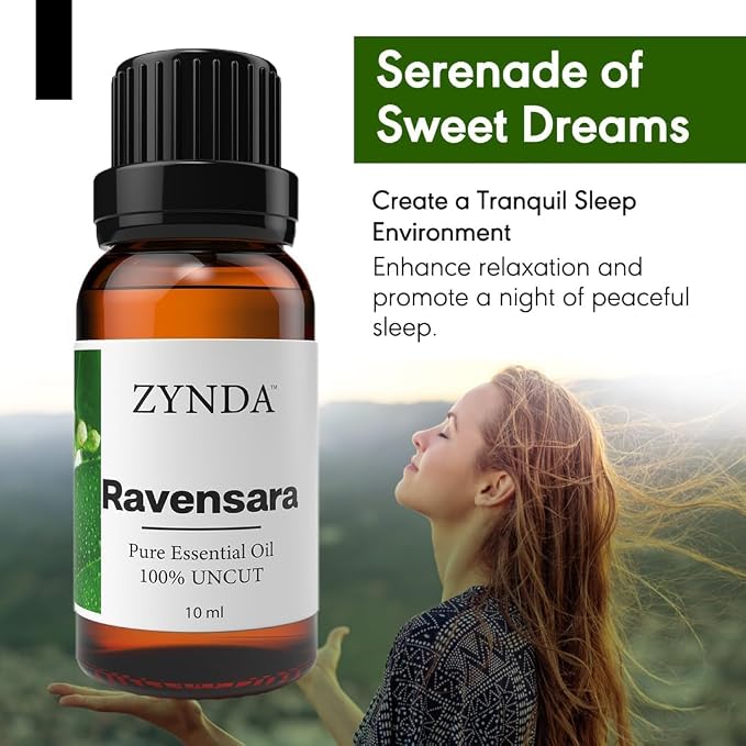 Ravensara Essential Oil Organic & Pure – 100% Natural Aromatherapy Oils for Skin, Hair & Relaxation – Premium Ravensara Essential Oil for Diffuser, Massage & Wellness, Lab Tested – 10ml