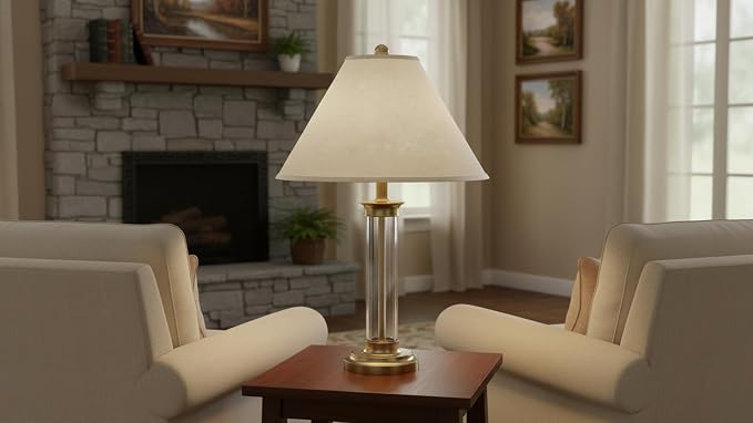 Aspen Creative 32201A Hardback Empire Spider Lamp Shade in Cream, 6" Top x 19" Bottom x 12" Slant Height