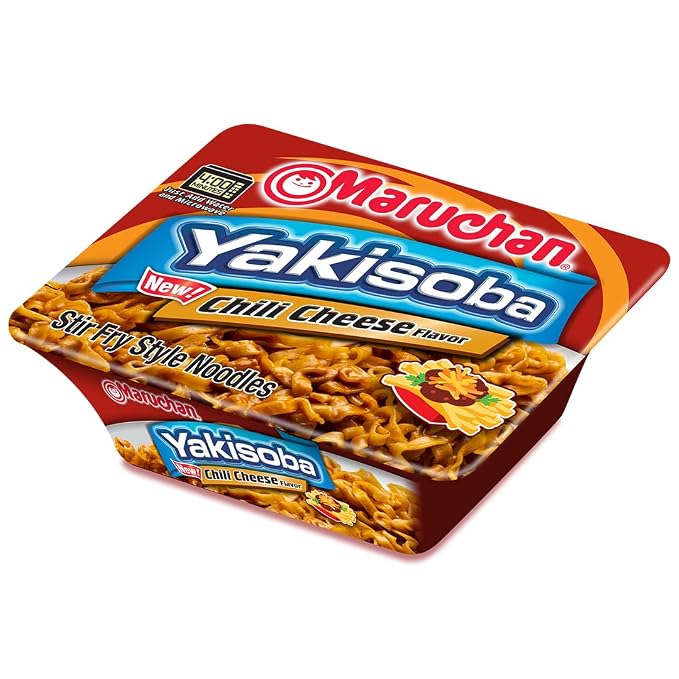 Maruchan Yakisoba Chili Cheese,Japanese Instant Ramen Noodles,3.86 Oz,(Pack of 16)