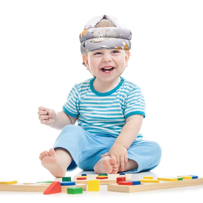 Baby Head Protector Baby Helmet for Crawling Walking, No Bumps Safety Head Adjustable Protective Cap for Walking, Playing (Fox)